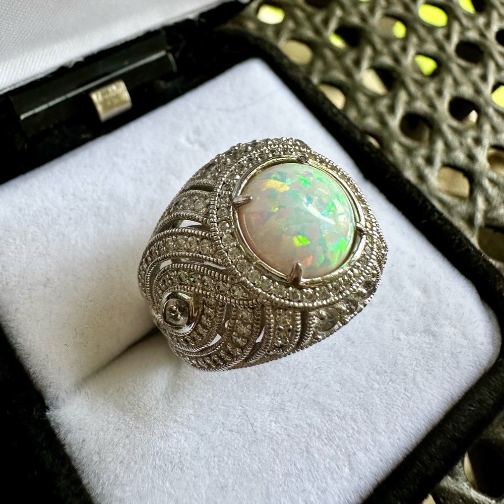 Vanna K Women’s 925 Sterling Opal Ring
